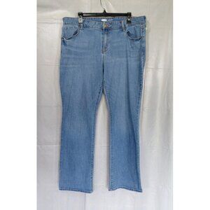 Old Navy Kicker Boot Cut Jeans Willow Womens 18 High Rise Med Wash Denim Stretch